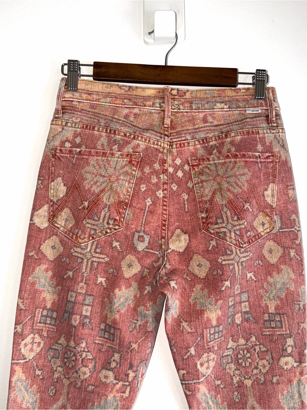Mother Super Cruiser Rug Burn Size 26 Flare Jeans Boho - Picture 7 of 16